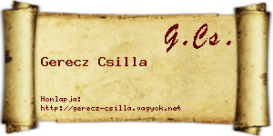 Gerecz Csilla névjegykártya