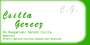 csilla gerecz business card